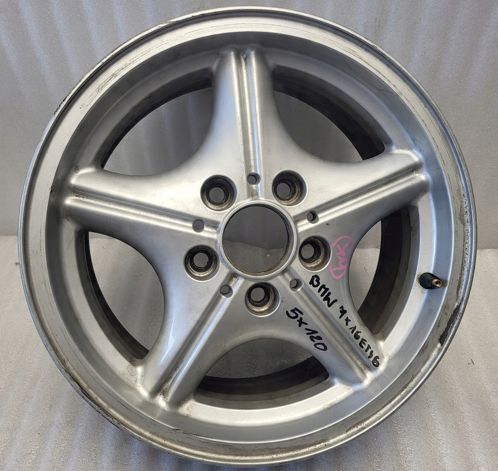 1x Alufelge 16 Zoll 7.0" 5x120 46ET Glanz Silber 10922606 BMW Z3 E36 Rim Wheel