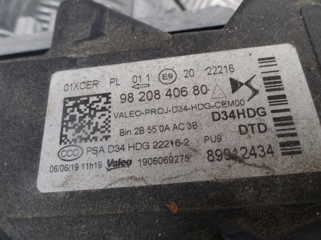 Frontscheinwerfer Citroën Ds3 9820840680 LED Rechts Scheinwerfer Headlight SCH9804146771gy