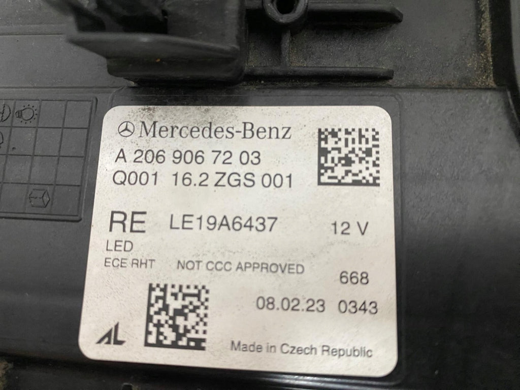 Frontscheinwerfer Mercedes-Benz W206 A2069067203 Full LED Rechts Headlight SCH6467980022oo