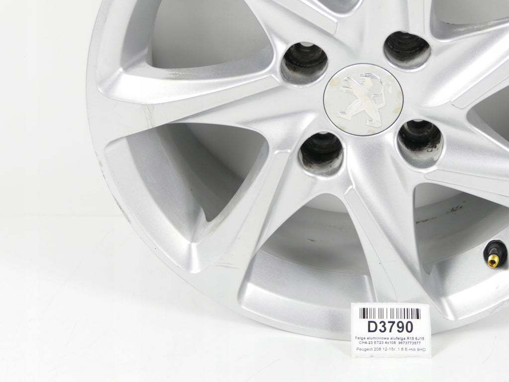 1x Alufelge 15 Zoll 6.0" 4x108 23ET 9673773577 Peugeot 208 I Rim Wheel FEL2715657674eq