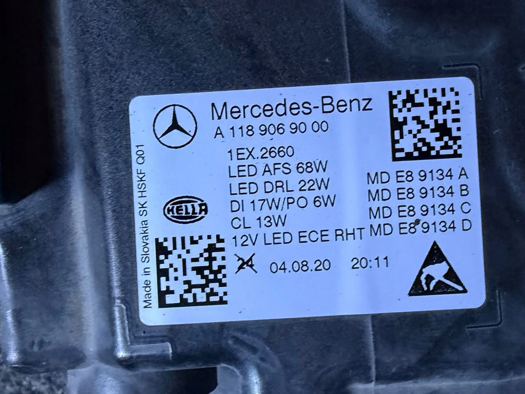 Frontscheinwerfer Mercedes-Benz Cla X118 C118 A1189069000 Rechts Headlight SCH3357917544xf