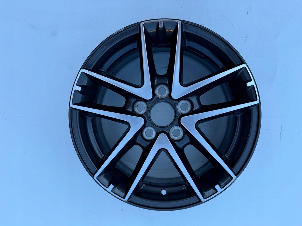 1x Alufelge 16 Zoll 6.5" 5x114.3 45ET Glanz Silber 42611-YY500 Mg Auris