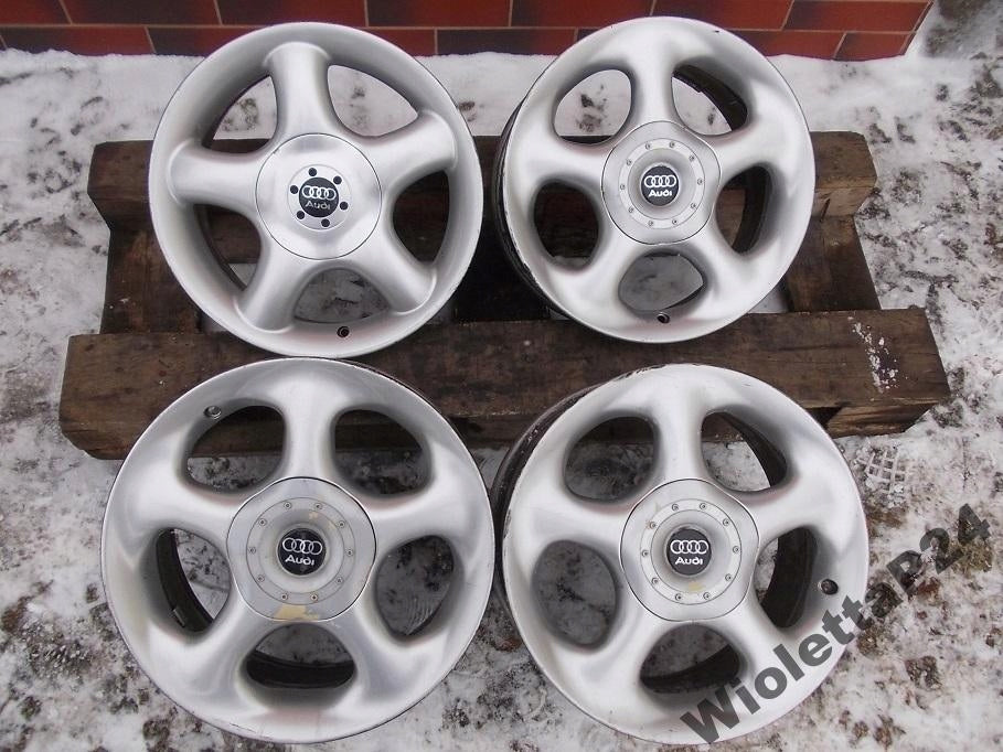 4x Alufelge 15 Zoll 7.0" 5x112 38ET Matt Silber Audi Rim Wheel