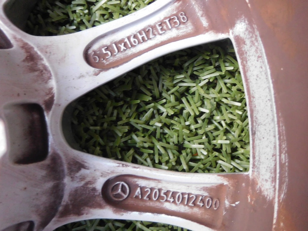 4x Alufelge 16 Zoll 6.5" 5x112 38ET Glanz Silber A2054012400 Mercedes-Benz W205 FEL4680415090qm