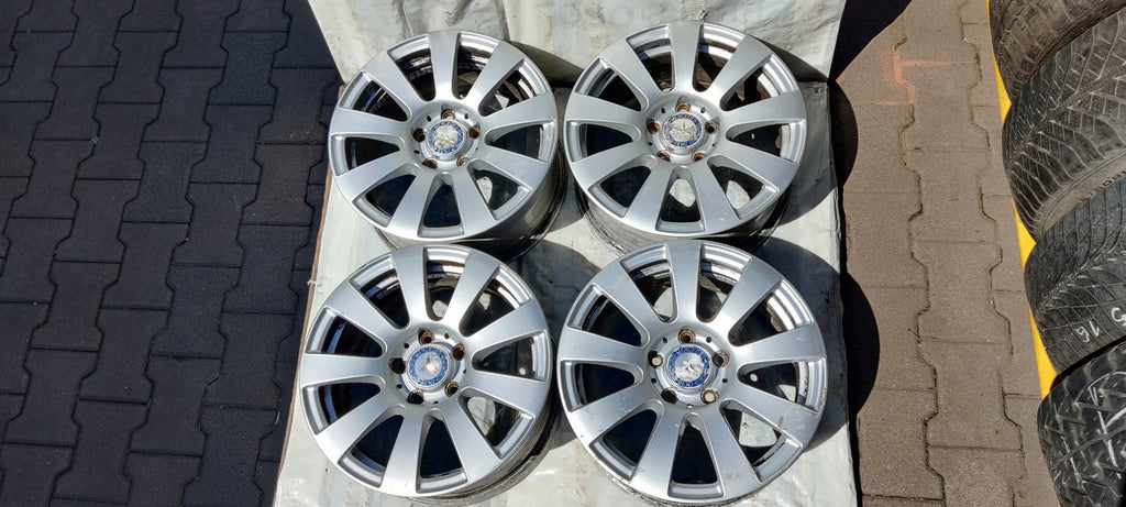 4x Alufelge 16 Zoll 7.5" 5x112 45,5ET Silber Mercedes-Benz Rim Wheel