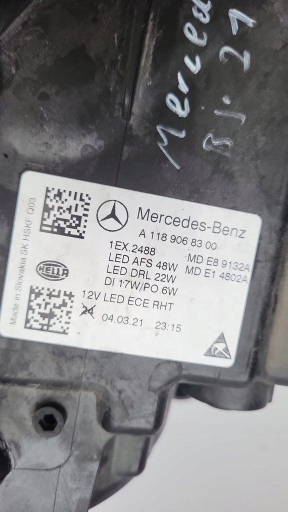 Frontscheinwerfer Mercedes-Benz Cla A1189068300 Full LED Rechts oder Links SCH9776016599ld