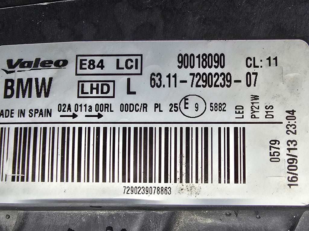 Frontscheinwerfer BMW X1 E84 7290239-07 Links Scheinwerfer Headlight SCH8079490297fr