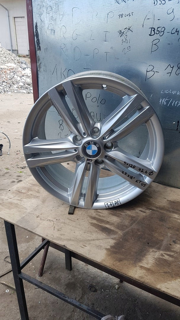 1x Alufelge 18 Zoll 7.5" 5x120 45ET Glanz Silber 7845852 BMW 1 F20 Rim Wheel FEL9562190623ov