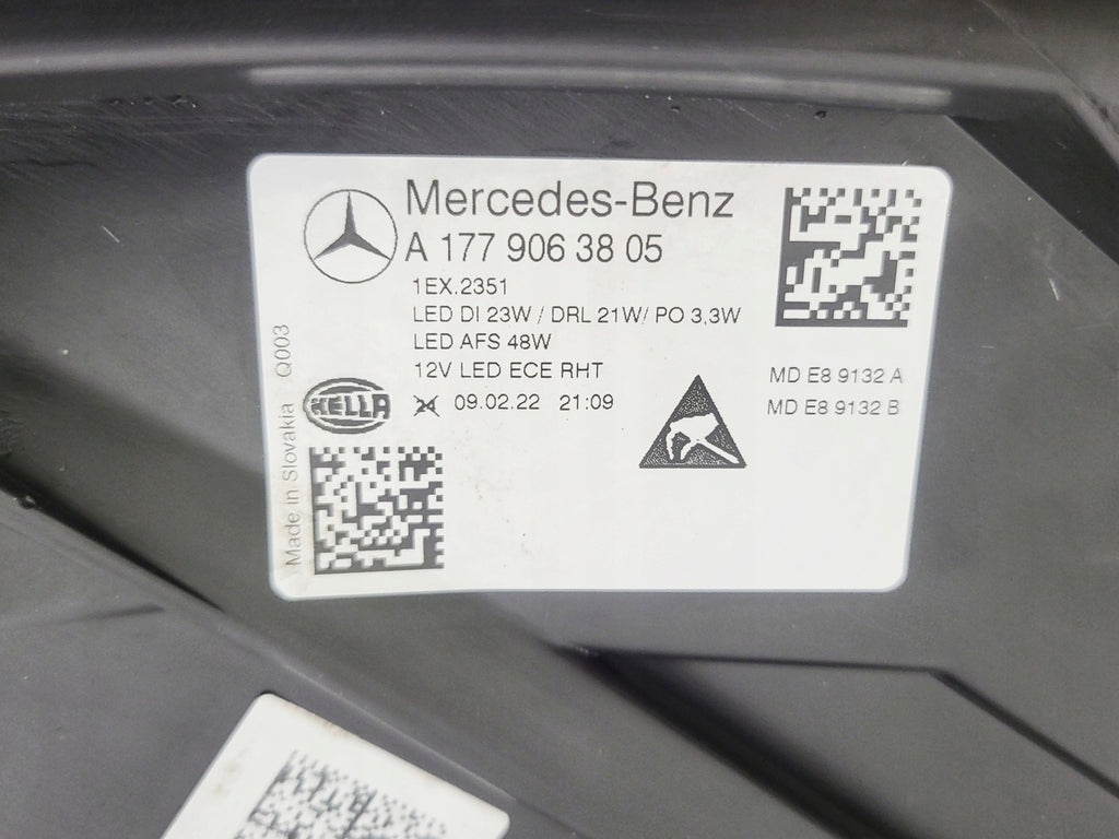 Frontscheinwerfer Mercedes-Benz W177 A1779063805 LED Rechts Headlight SCH3215919085bd