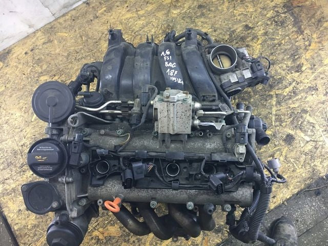 Motor Audi Skoda VW I BAG 1.6 FSI 187TKm Benzin Engine Unkomplett MOT9616051423jz