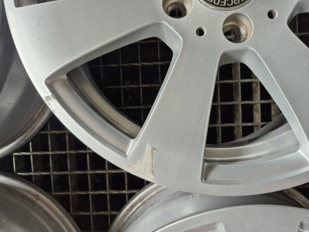 4x Alufelge 16 Zoll 6.0" 5x112 39ET Glanz Silber A2044011002 Mercedes-Benz FEL7219148407ts