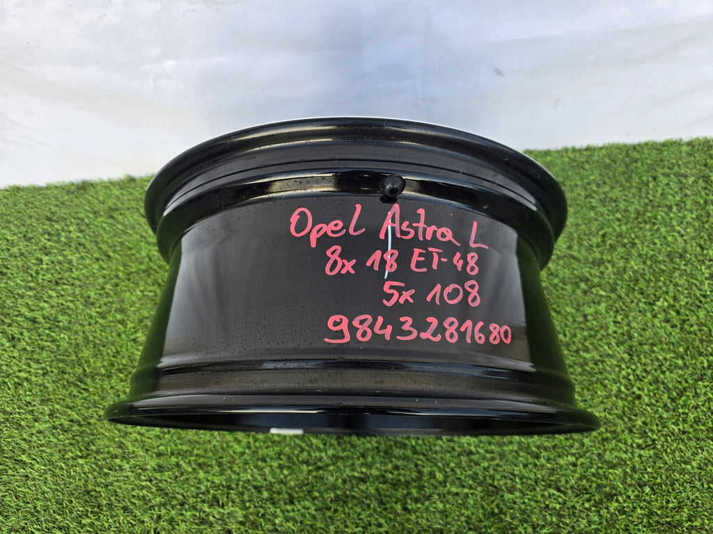 1x Alufelge 18 Zoll 8.0" 5x108 48ET 9843281680 Opel Astra L Rim Wheel