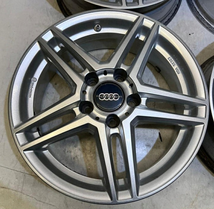 4x Alufelge 16 Zoll 6.5" 5x112 38ET Glanz Silber KBA52323 Rim Wheel FEL6269339980bc