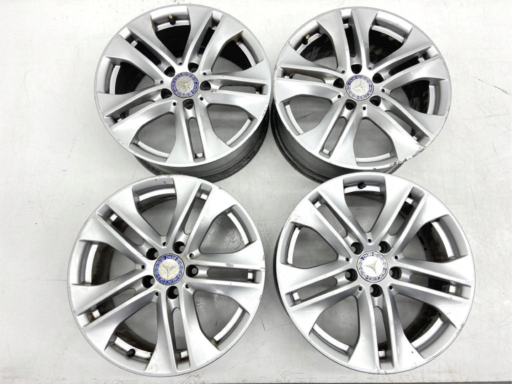 4x Alufelge 17 Zoll 7.5" 5x112 45ET Glanz Silber A2074010602 Mercedes-Benz W204 FEL9535507222ht