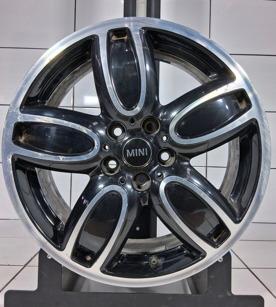 1x Alufelge 18 Zoll 7.0" 5x112 54ET Glanz Schwarz 6855115 Mini F56 F55 Rim Wheel FEL3938793194zn