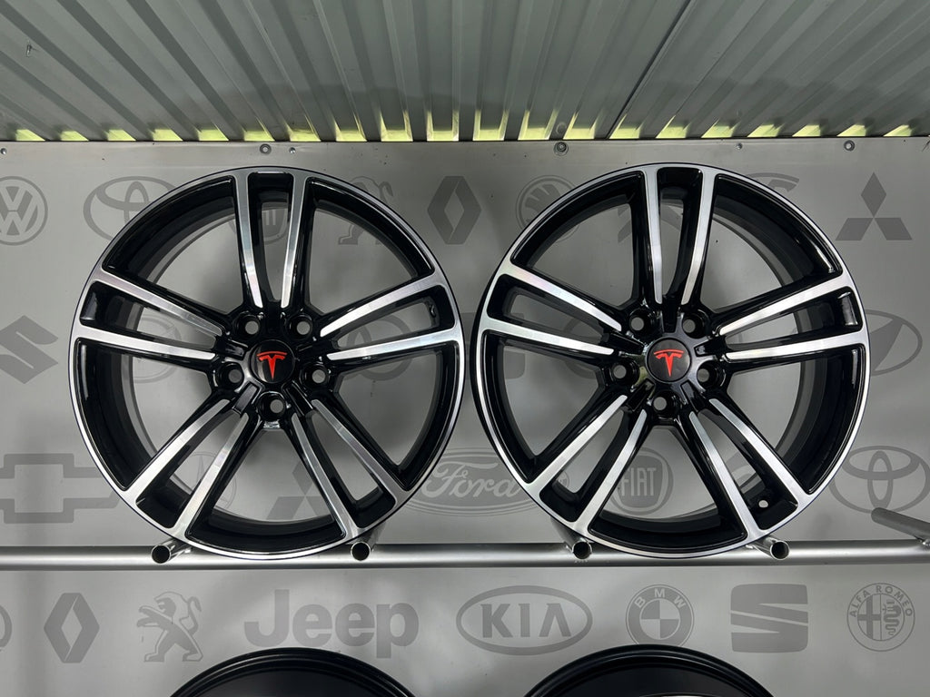 4x Alufelge 19 Zoll 8.0" 5x120 40ET Glanz Schwarz 6007214-00-D Tesla Model S FEL9737211556gs