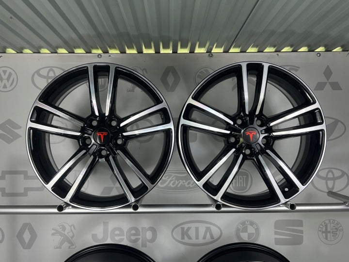 4x Alufelge 19 Zoll 8.0" 5x120 40ET Glanz Schwarz 6007214-00-D Tesla Model S FEL9737211556gs