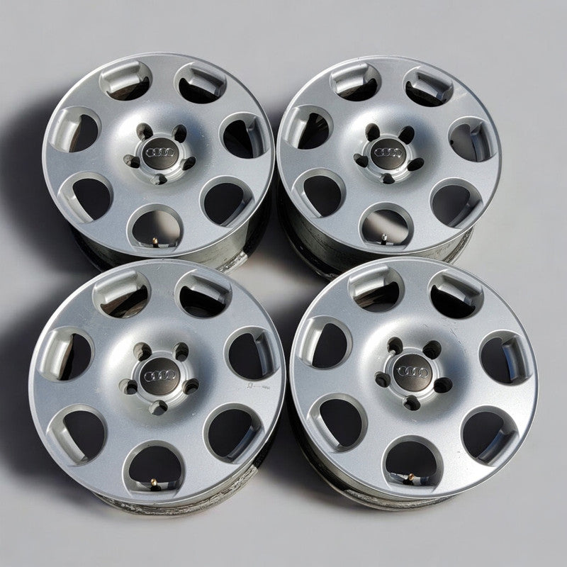 4x Alufelge 16 Zoll 7.0" 5x112 42ET Glanz Silber 8E0601025F Audi Rim Wheel