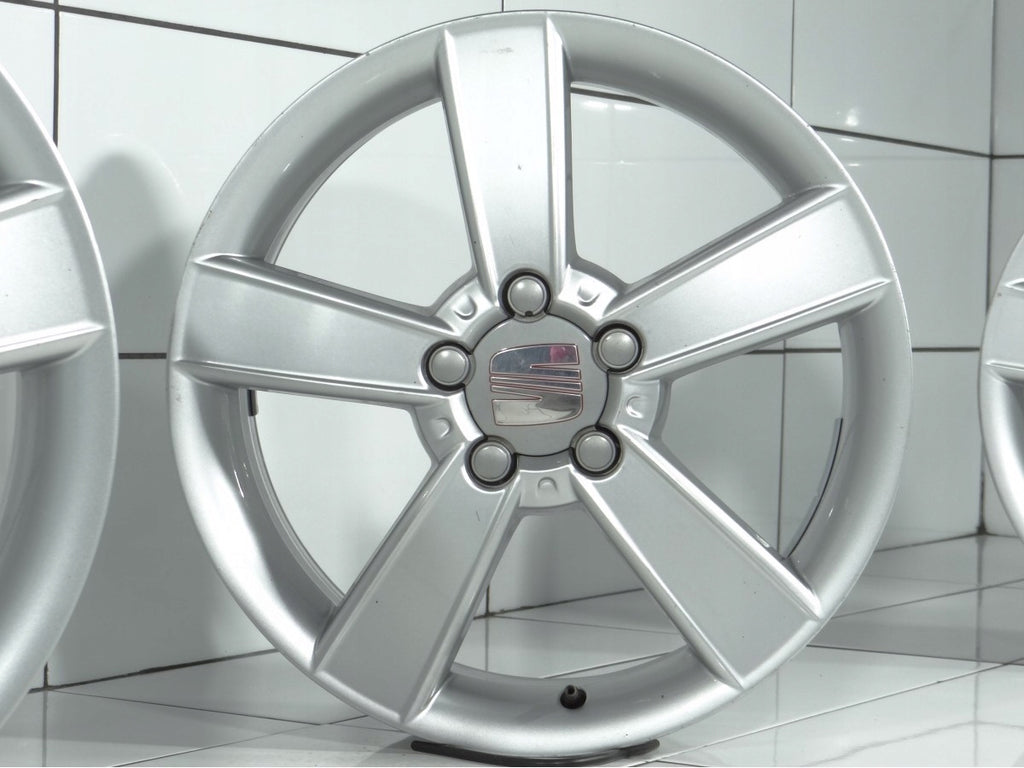 4x Alufelge 17 Zoll 7.0" 5x112 54ET Glanz Silber 1P0601025C Seat Leon Rim Wheel FEL3048212556zh