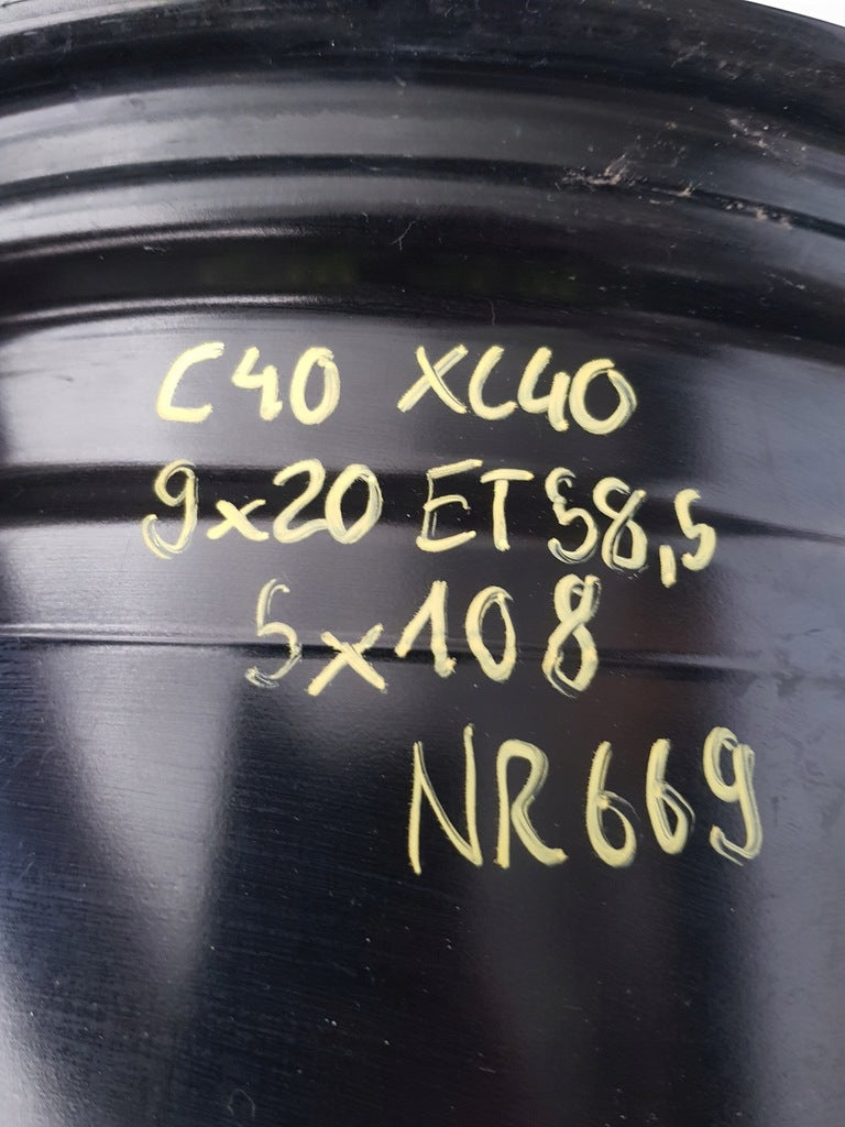 1x Alufelge 20 Zoll 9.0" 5x108 58ET Glanz Schwarz 32143630 Volvo Xc40 Rim Wheel FEL2403647044kl