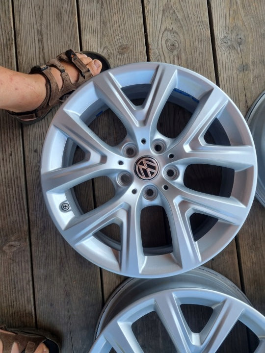 4x Alufelge 17 Zoll 6.5" 5x112 39ET Silber Audi Super Rim Wheel FEL3160268541oj