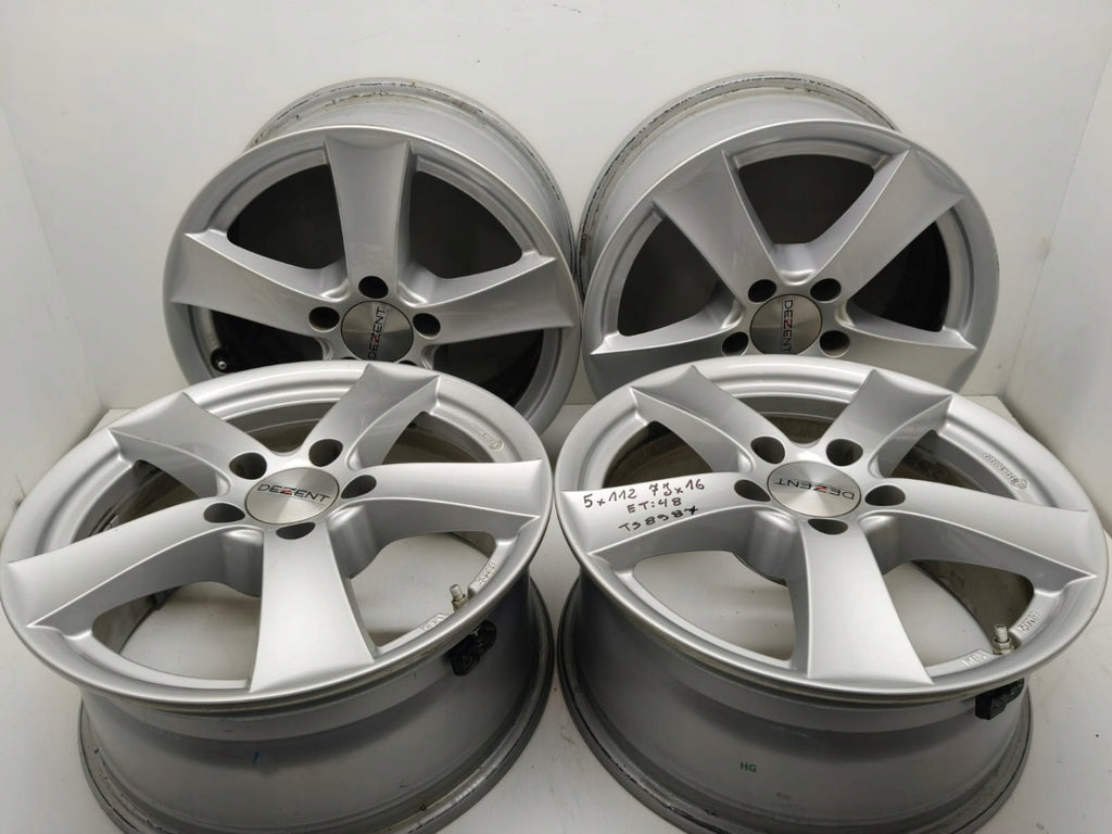 4x Alufelge 16 Zoll 7.0" 5x112 48ET Glanz Silber TS8987 Skoda I Rim Wheel FEL6532415419gz