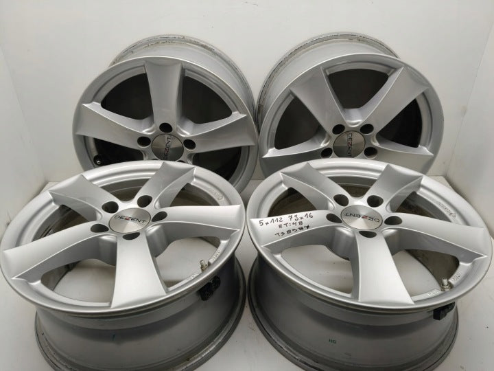 4x Alufelge 16 Zoll 7.0" 5x112 48ET Glanz Silber TS8987 Skoda I Rim Wheel FEL6532415419gz