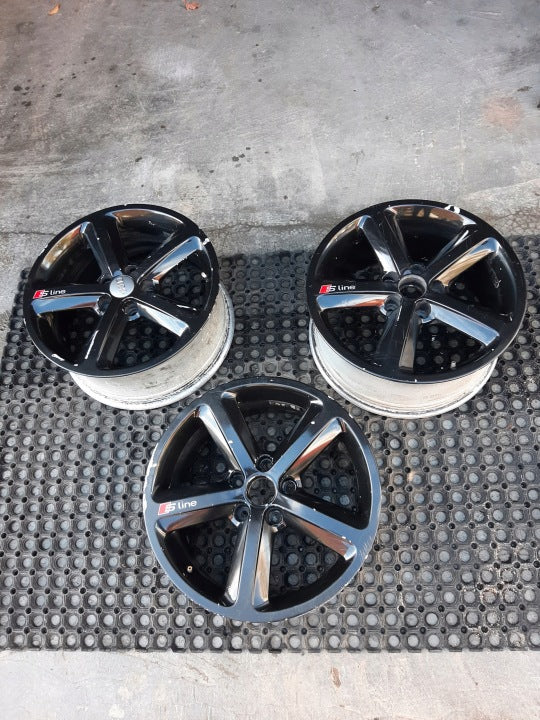 1x Alufelge 17 Zoll 7.5" 5x112 43ET Glanz Schwarz 8E0601025AQ Audi A4 A3 FEL4402481616jf
