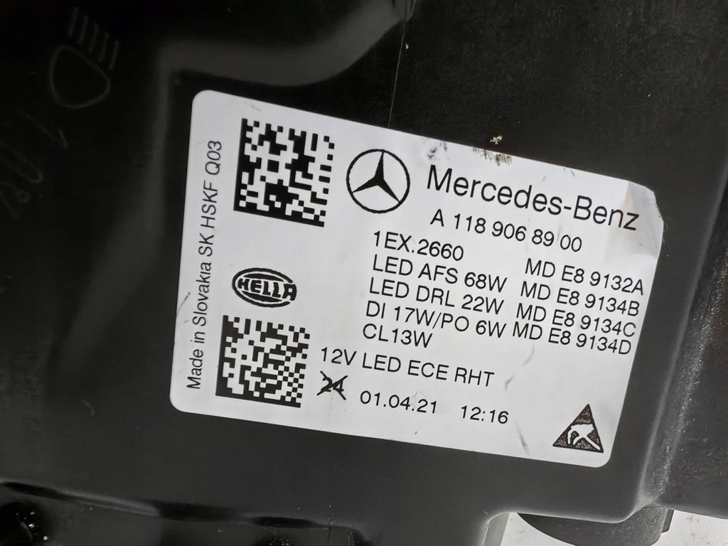 Frontscheinwerfer Mercedes-Benz Cla A1189068900 Full LED Links Headlight SCH8842275202hy