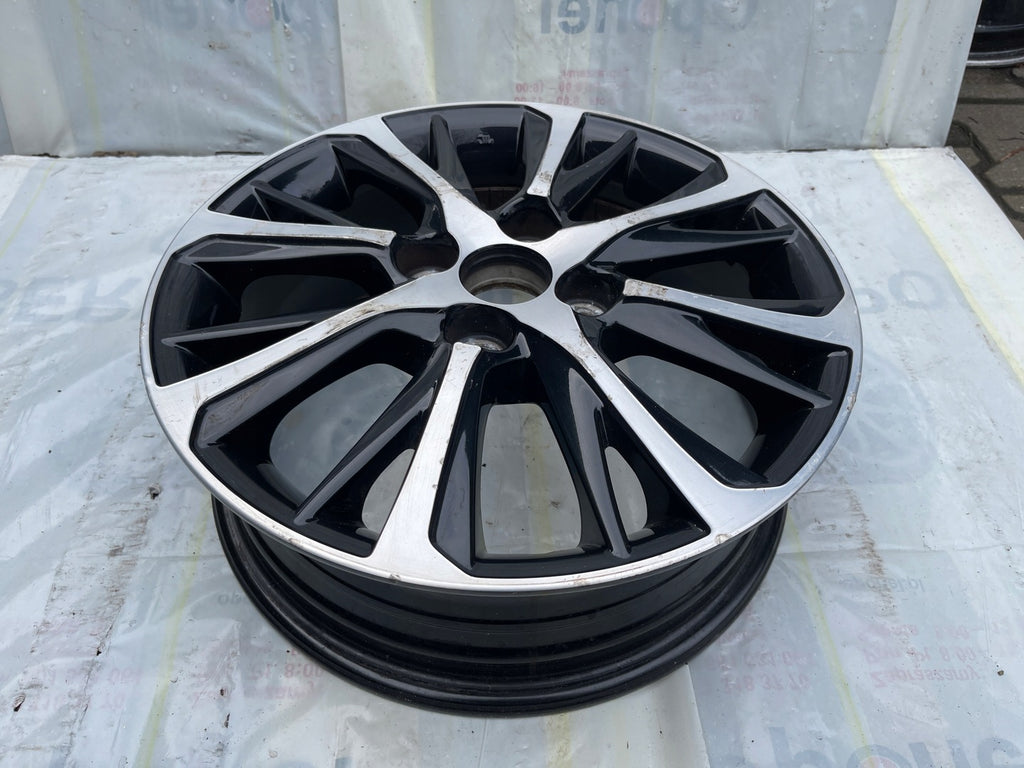 1x Alufelge 15 Zoll 5.0" 4x100 39ET Glanz Schwarz CMS-1007, 42611-ODJ10 Toyota