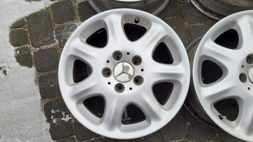 4x Alufelge 16 Zoll 7.5" 5x112 46ET Glanz Silber A2204010102 Mercedes-Benz W220 FEL2553186442yh