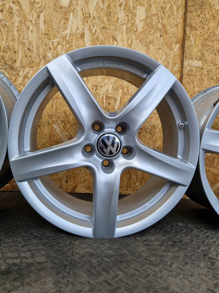 4x Alufelge 18 Zoll 7.5" 5x112 39ET Glanz Silber 52176 VW I Rim Wheel FEL1506238839ya