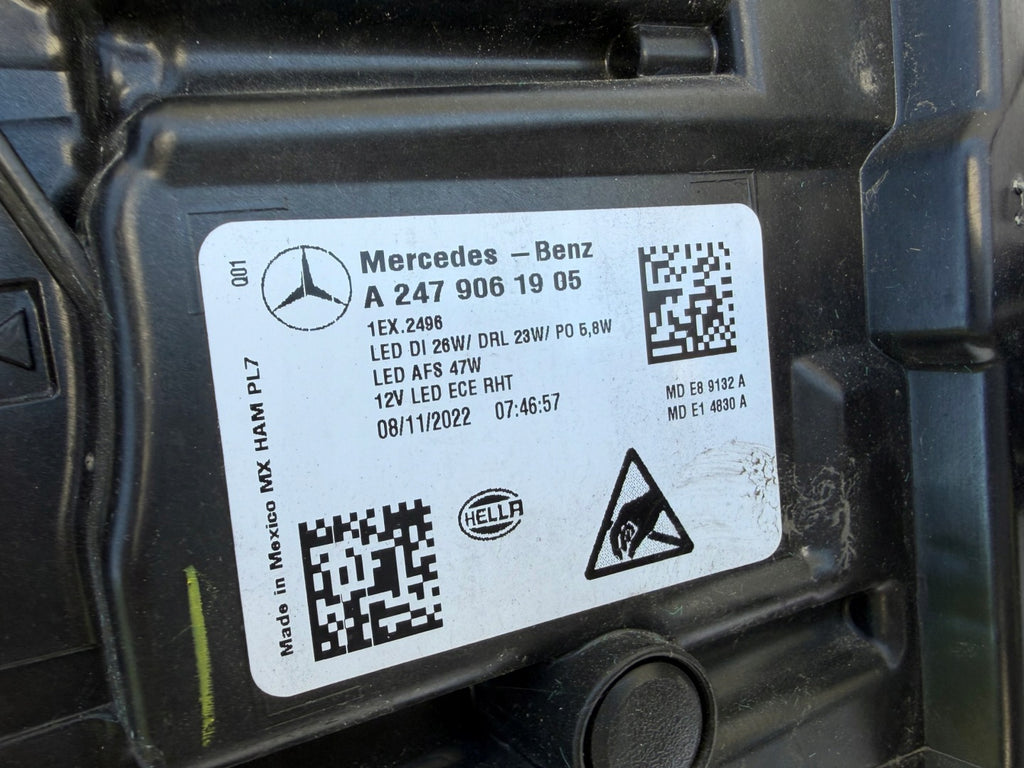 Frontscheinwerfer Mercedes-Benz Glb A2479061905 Links Scheinwerfer Headlight SCH8470901184hn