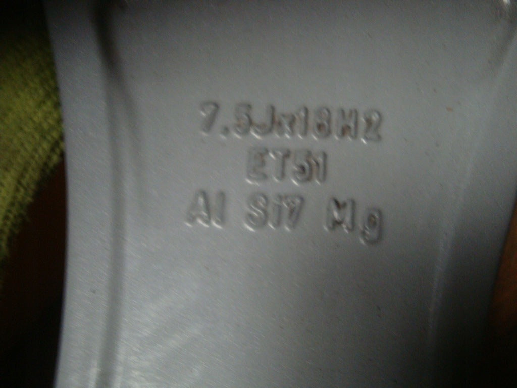 1x Alufelge 18 Zoll 7.5" 5x112 51ET 601025CC Audi A3 Rim Wheel FEL7505580049xj