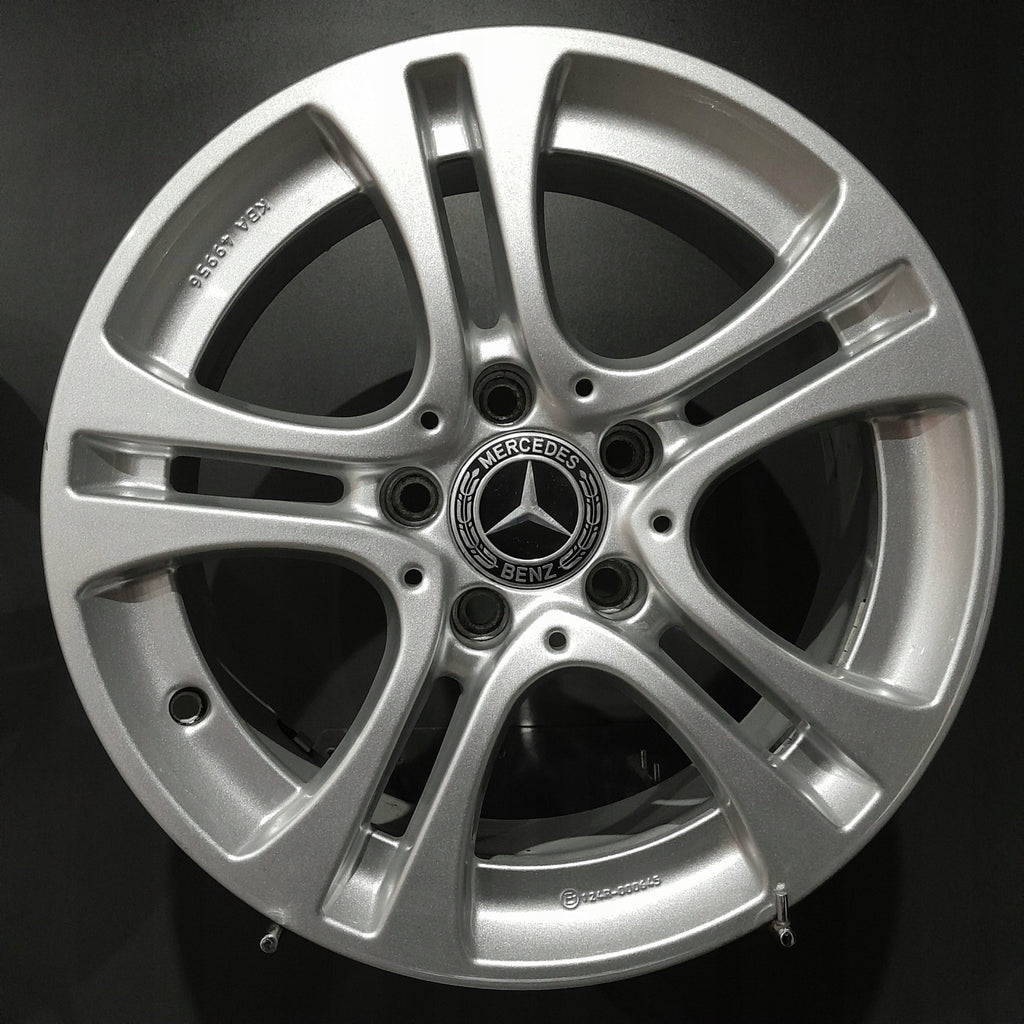 4x Alufelge 16 Zoll 6.5" 5x112 38ET Glanz Silber Mercedes-Benz W177 Rim Wheel FEL1004276152bu