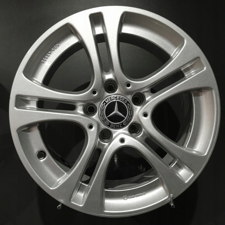 4x Alufelge 16 Zoll 6.5" 5x112 38ET Glanz Silber Mercedes-Benz W177 Rim Wheel FEL1004276152bu