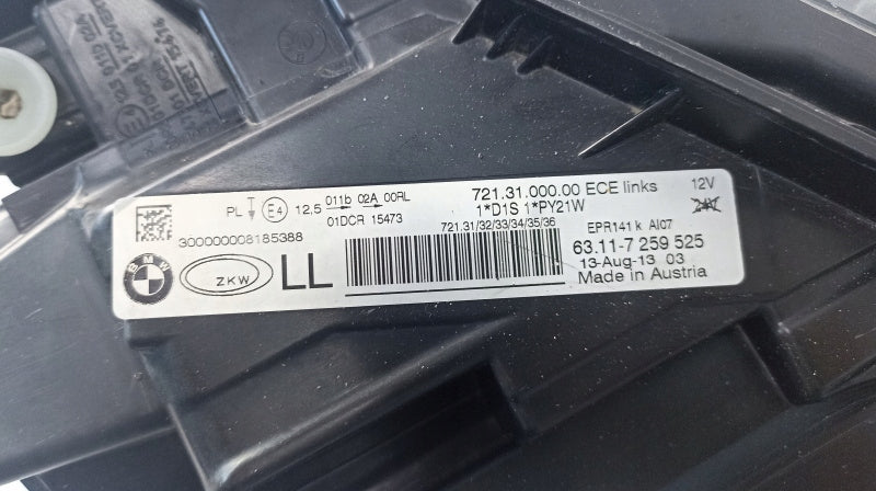 Frontscheinwerfer BMW 3 F30 F31 7259525 Bi-Xenon Links Scheinwerfer Headlight SCH6612378665gg