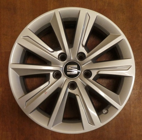 1x Alufelge 16 Zoll 6.5" 5x112 33ET Glanz Silber 7N5601025 Seat Alhambra FEL4409651142wt