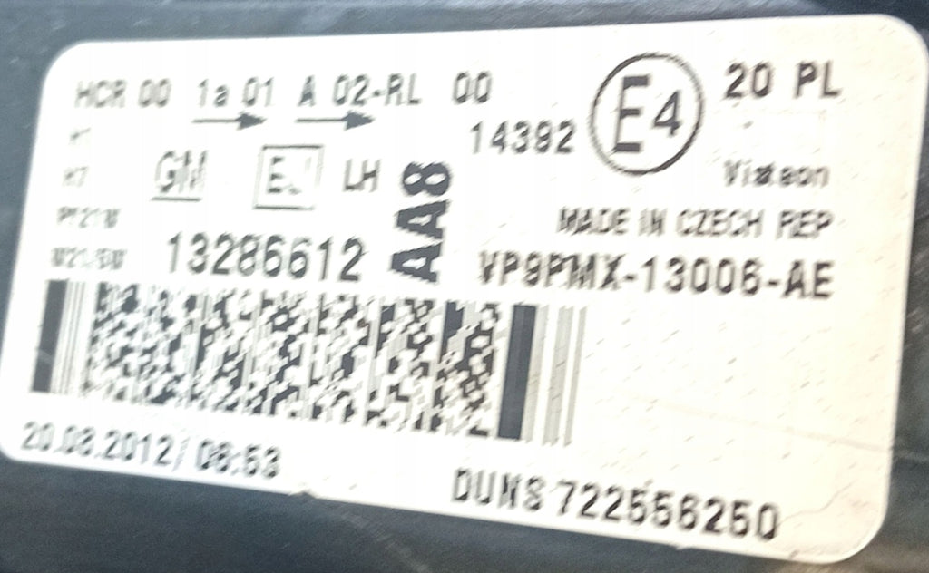 Frontscheinwerfer Opel Meriva B 13286612 Links Scheinwerfer Headlight SCH6191685682mh