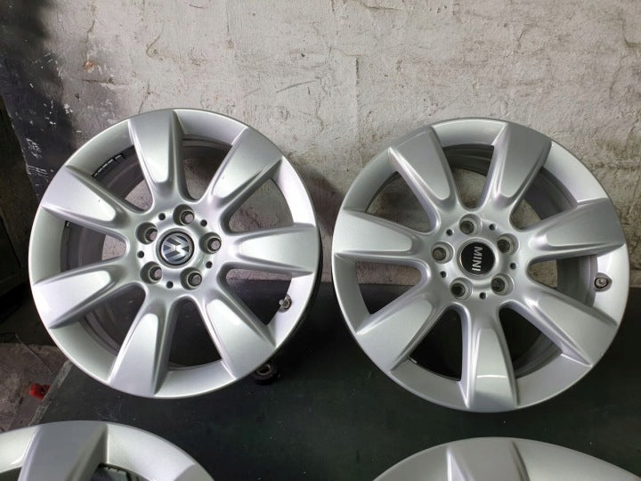 4x Alufelge 17 Zoll 7.5" 5x112 52ET Silber Audi Mini I Rim Wheel FEL1879404801gv