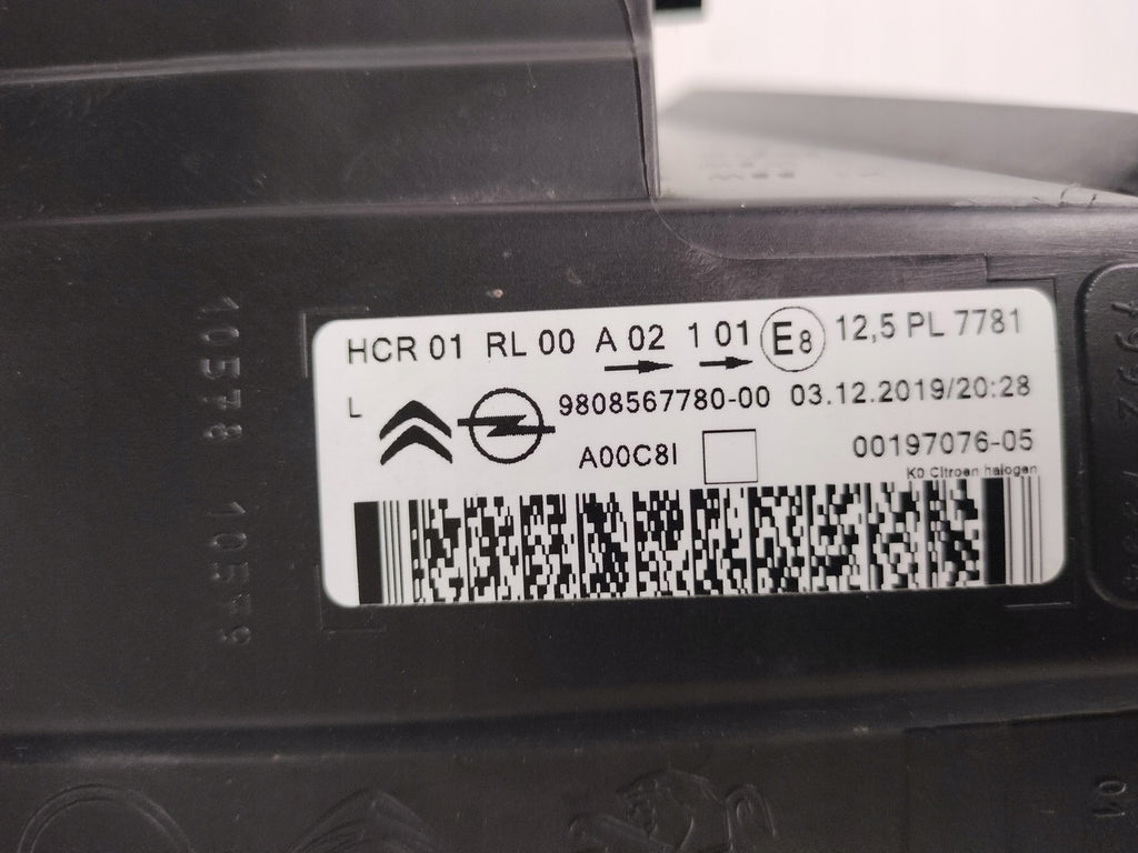 Frontscheinwerfer Citroën Jumpy Vivaro C 9808567780 Links Scheinwerfer Headlight