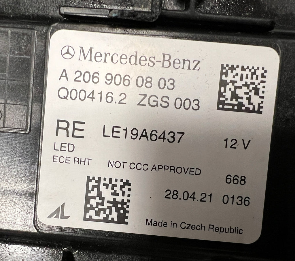 Frontscheinwerfer Mercedes-Benz W206 A2069060803 LED Rechts Headlight SCH1943557565jc