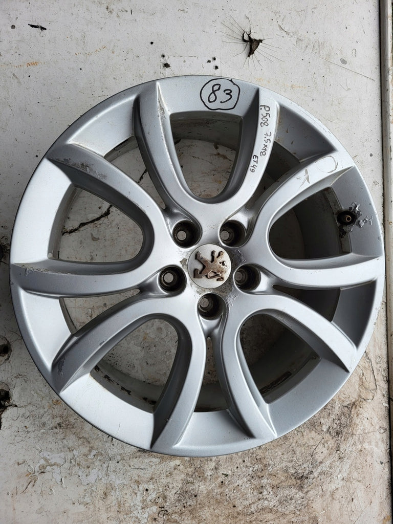 1x Alufelge 18 Zoll 7.5" 5x108 49ET Peugeot 308 Ii Rim Wheel FEL6559881895qd