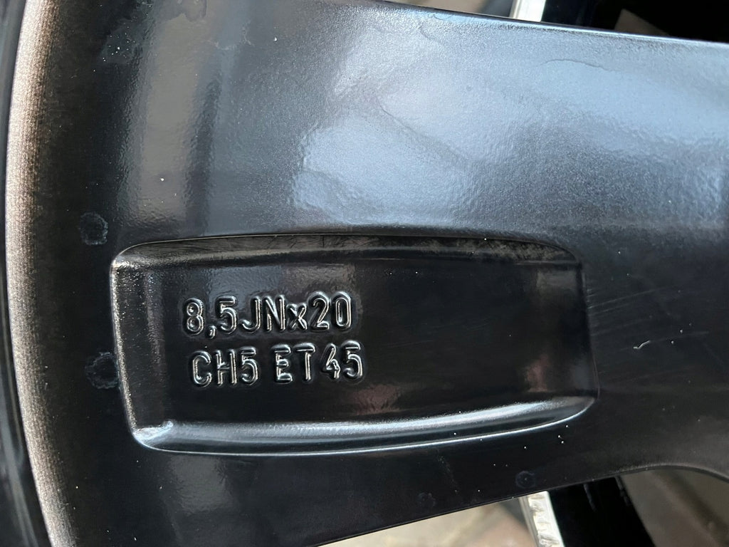 1x Alufelge 20 Zoll 8.5" 5x108 45ET Glanz Schwarz 9837449277 Peugeot 508