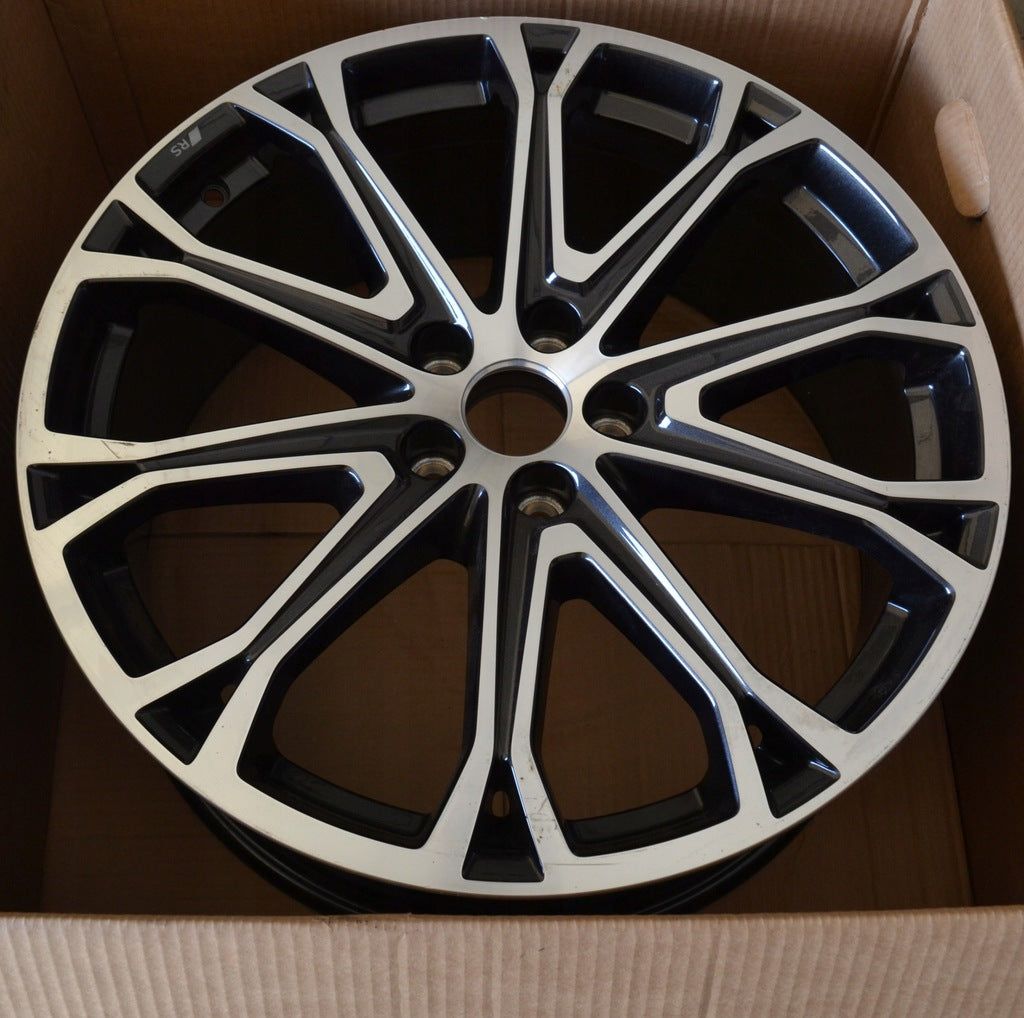 1x Alufelge 20 Zoll 8.5" 5x112 43ET Schwarz 4P0601025M Audi A6 Rim Wheel FEL5086347744vi