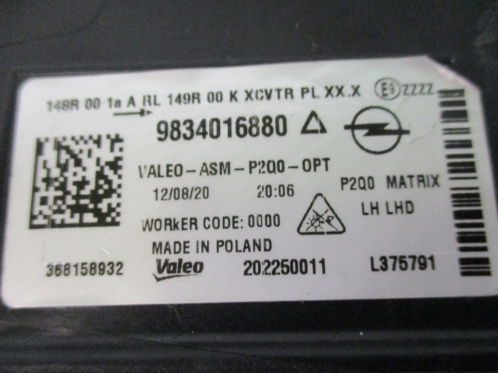 Frontscheinwerfer Opel Mokka 9834016880 LED Links Scheinwerfer Headlight SCH3422323541dd