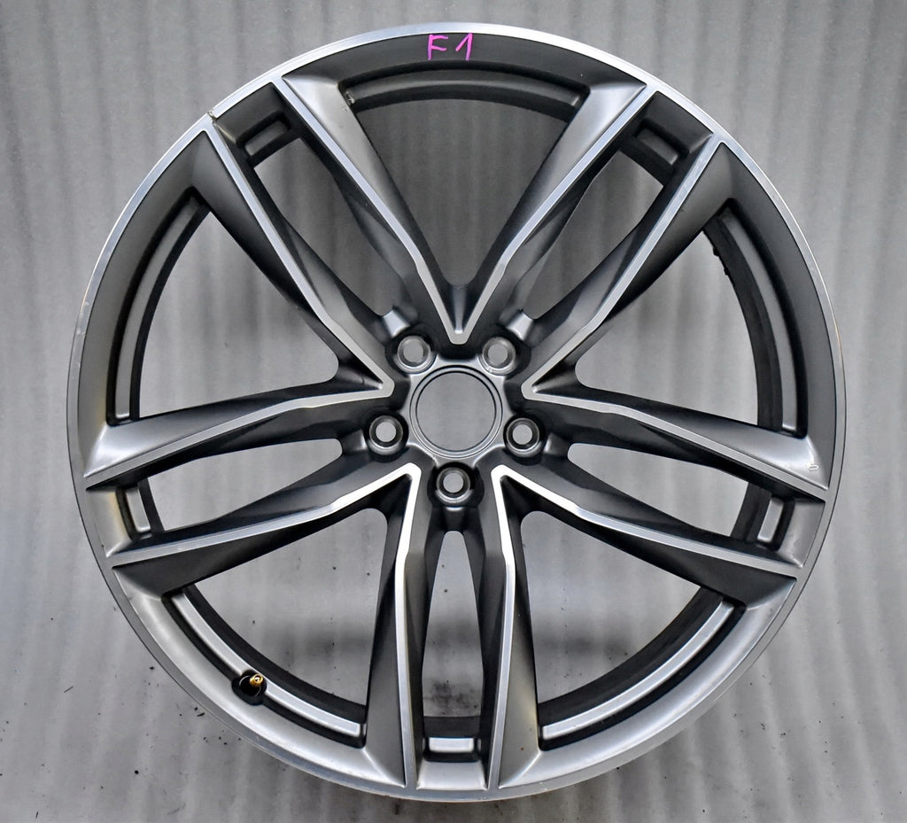 1x Alufelge 21 Zoll 9.5" 5x112 25ET Glanz Graphit 4G0601025CF Audi Mg Rim Wheel