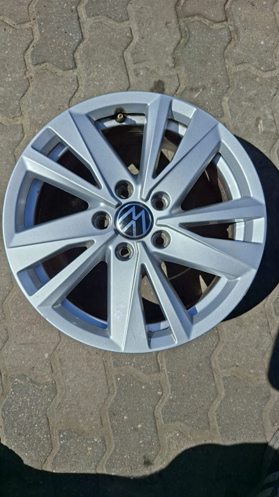 1x Alufelge 16 Zoll 6.5" 5x112 48ET Glanz Silber 5TA601025Q VW Touran Rim Wheel FEL4611978901hy