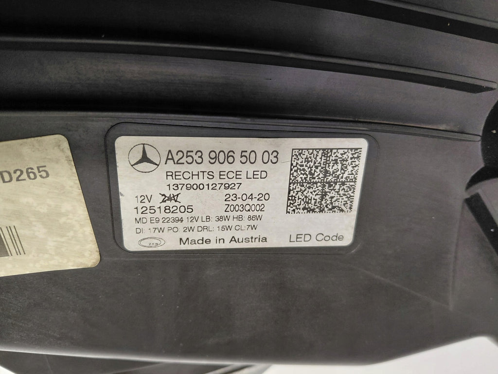 Frontscheinwerfer Mercedes-Benz Glc A2539065003 Rechts Scheinwerfer Headlight SCH1111477331pk