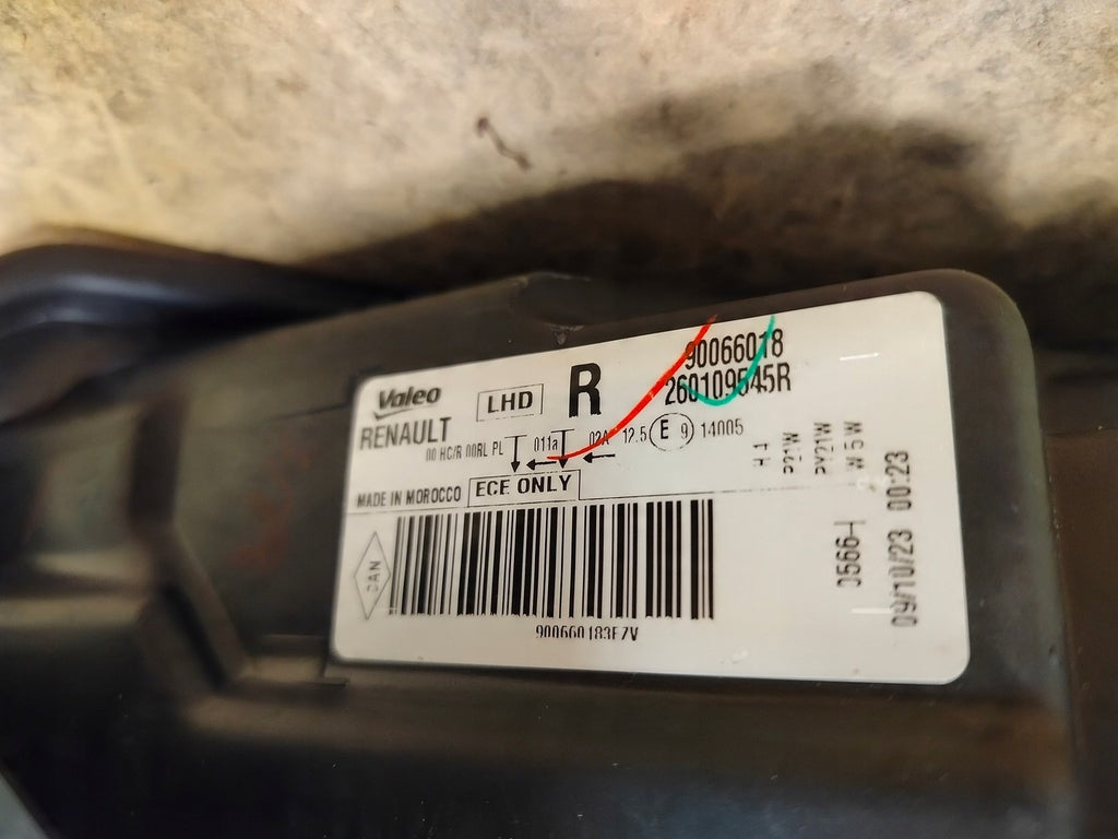 Frontscheinwerfer Dacia Dokker 260109545R Rechts Scheinwerfer Headlight